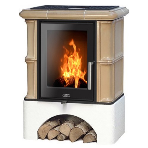 Дровяная печь ABX Bavaria EXclusive белый цоколь, табак 