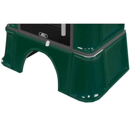 Дровяная печь ABX Bavaria Exclusive кафельный цоколь, бутылочное стекло 