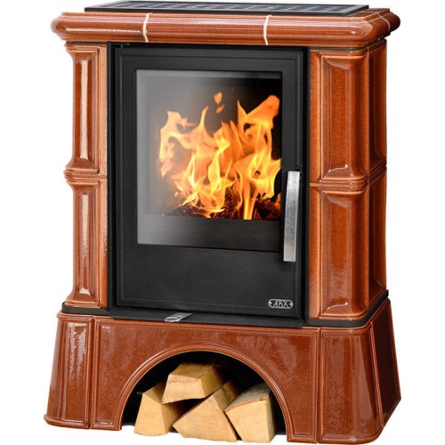 Дровяная печь ABX Bavaria KI кафельный цоколь, каштан 