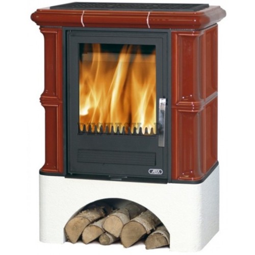 Дровяная печь ABX Bavaria K белый цоколь, пикассо 