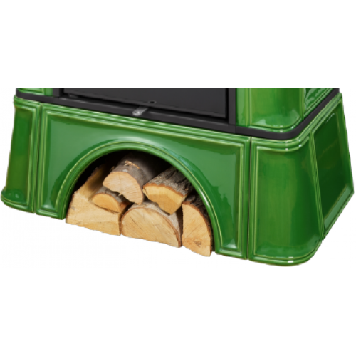 Дровяная печь ABX Bavaria K кафельный цоколь, бутылочное стекло 