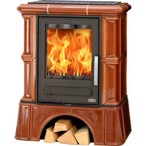 Дровяная печь ABX Bavaria LI кафельный цоколь, каштан 