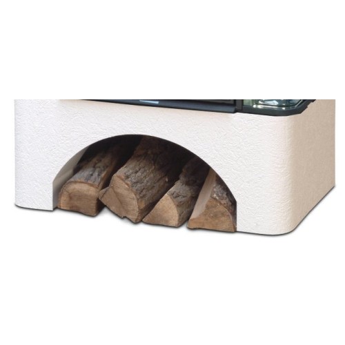 Дровяная печь ABX Bavaria L белый цоколь, бутылочное стекло 