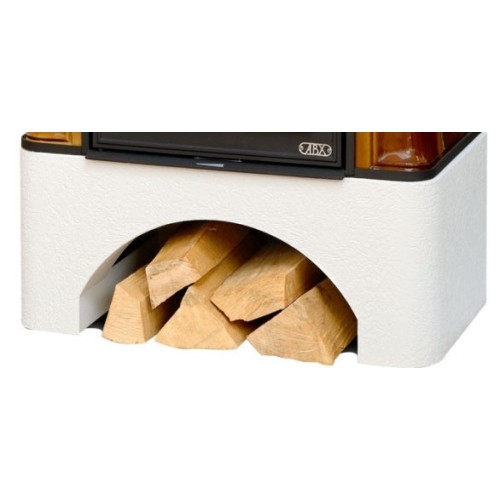 Дровяная печь ABX Bavaria L белый цоколь, каштан 