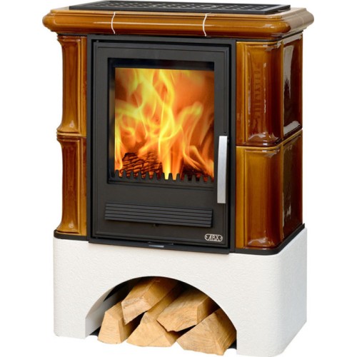 Дровяная печь ABX Bavaria L белый цоколь, каштан 