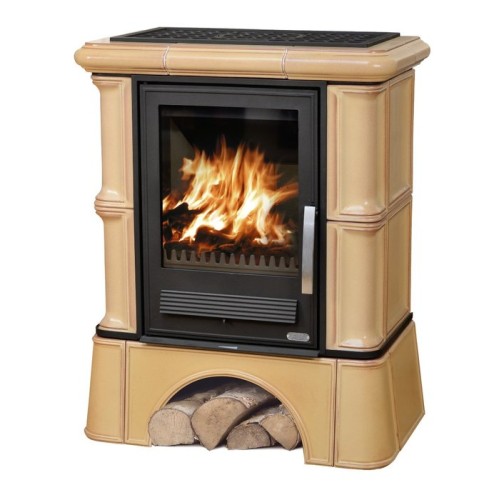 Дровяная печь ABX Bavaria L кафельный цоколь, табак 