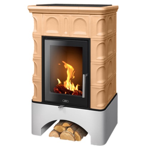 Дровяная печь ABX Britania EXclusive белый цоколь, табак 