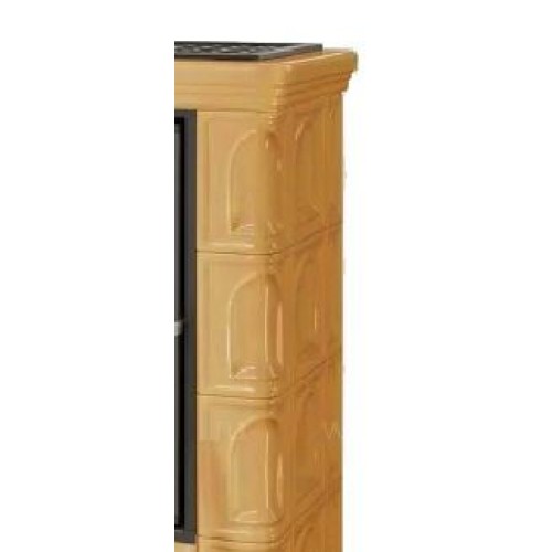 Дровяная печь ABX Britania Exclusive кафельный цоколь, табак 