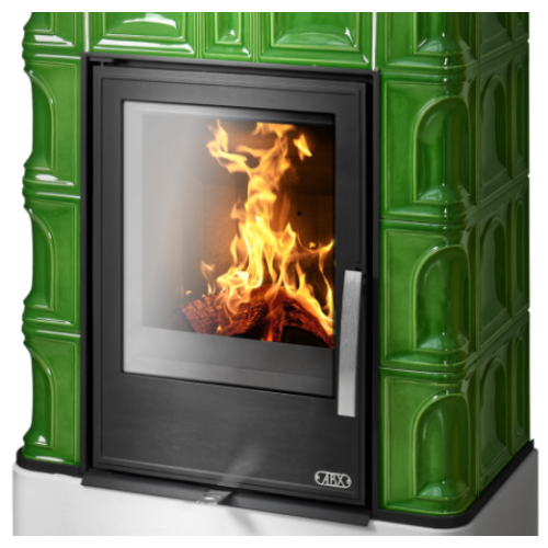 Дровяная печь ABX Britania KI белый цоколь, зеленая 