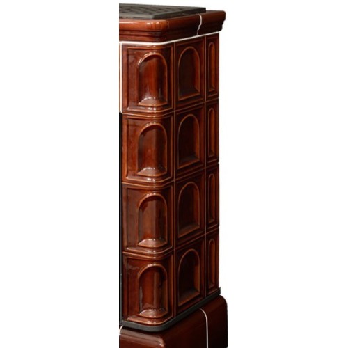 Дровяная печь ABX Britania KI кафельный цоколь, коричневая 