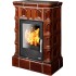 Дровяная печь ABX Britania KI кафельный цоколь, коричневая 