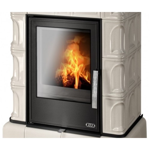 Дровяная печь ABX Britania KI кафельный цоколь, перламутр 