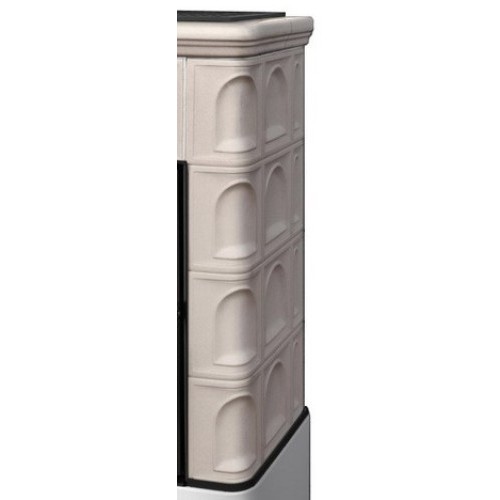 Дровяная печь ABX Britania KPI белый цоколь, перламутр 