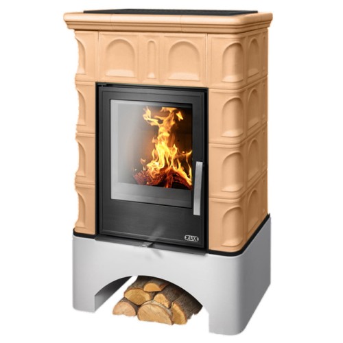 Дровяная печь ABX Britania K белый цоколь, табак 