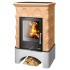 Дровяная печь ABX Britania K белый цоколь, табак 