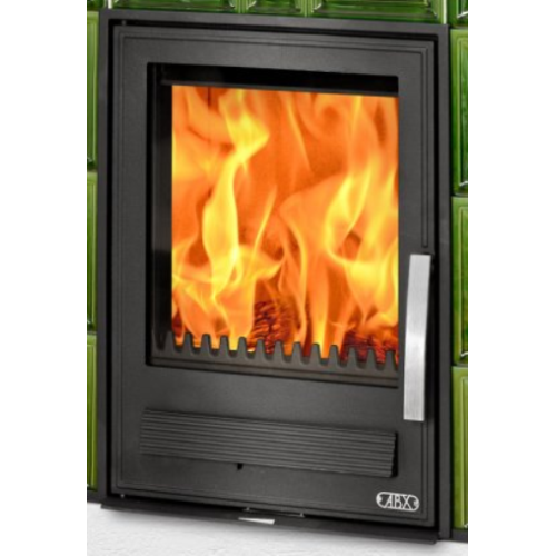 Дровяная печь ABX Britania K белый цоколь, зеленая 