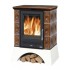 Дровяная печь ABX HELVETIA K белый цоколь, коричневая 