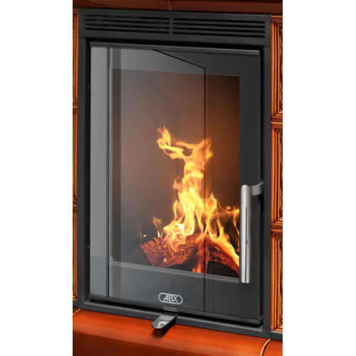 Дровяная печь ABX Helvetia EXclusive кафельный цоколь, коричневая 