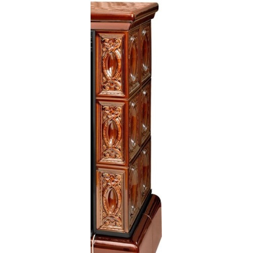 Дровяная печь ABX Helvetia KPI кафельный цоколь, коричневая 