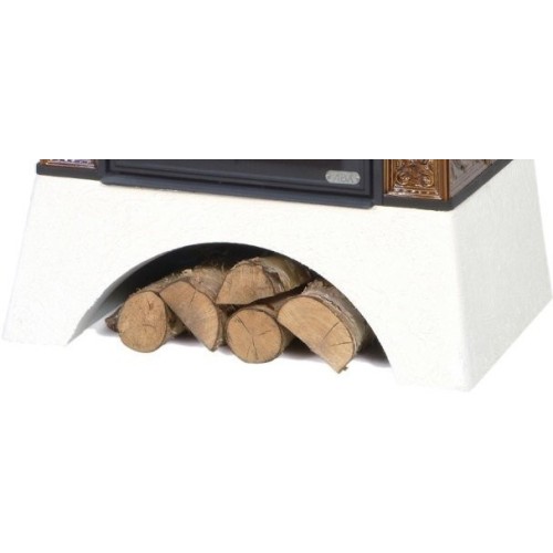 Дровяная печь ABX Helvetia KP белый цоколь, коричневая 