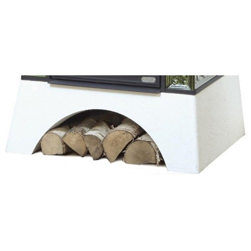 Дровяная печь ABX Helvetia K белый цоколь, зеленая 