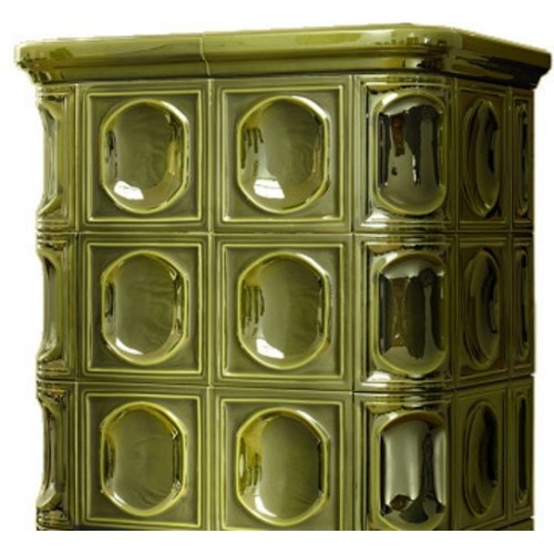 Дровяная печь ABX KALEDONIE KPI (6,9 кВт в воду), зеленая 