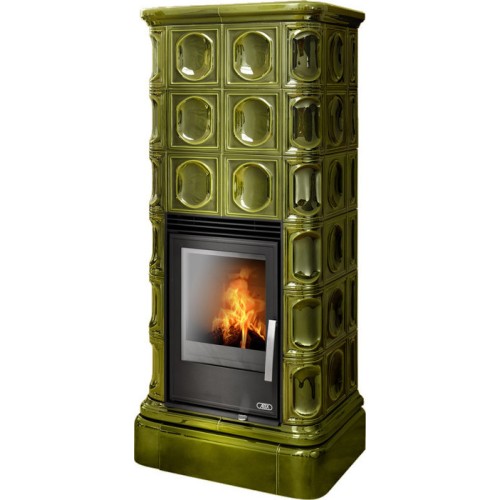 Дровяная печь ABX KALEDONIE KPI (6,9 кВт в воду), зеленая 