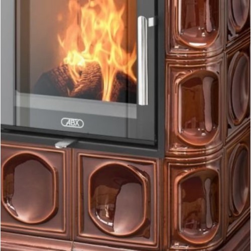 Дровяная печь ABX Kaledonie EXclusive XL высокая, коричневая 