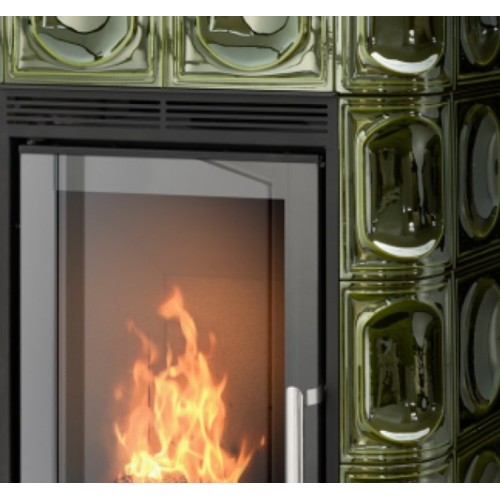 Дровяная печь ABX Kaledonie EXclusive XL высокая, зеленая 