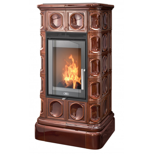 Дровяная печь ABX Kaledonie EXclusive низкая, коричневая 