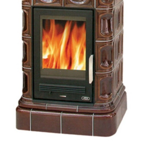 Дровяная печь ABX Kaledonie K (6,9кВт в воду), коричневая 