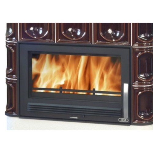 Дровяная печь ABX Karelie (10,5 кВт в воду) белый цоколь, коричневая 