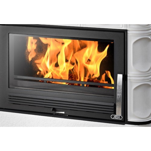 Дровяная печь ABX Karelie EXclusive белый цоколь, перламутр 