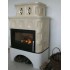 Дровяная печь ABX Karelie EXclusive белый цоколь, песчаная 