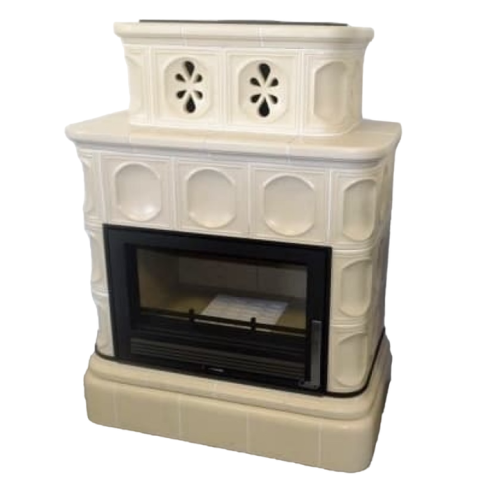 Дровяная печь ABX Karelie Exclusive кафельный цоколь, песчаная 