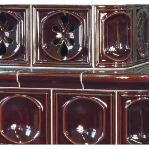 Дровяная печь ABX Karelie P OX белый цоколь, коричневая 