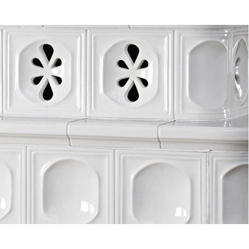 Дровяная печь ABX Karelie P OX белый цоколь, перламутр 