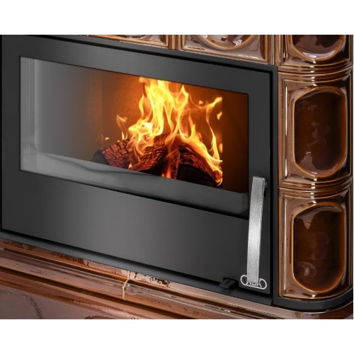 Дровяная печь ABX Karelie P OX кафельный цоколь, коричневая 