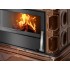 Дровяная печь ABX Karelie P кафельный цоколь, коричневая 