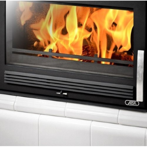 Дровяная печь ABX Karelie P кафельный цоколь, перламутр 