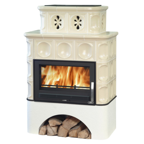 Дровяная печь ABX Karelie белый цоколь, песчаная 