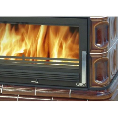 Дровяная печь ABX Karelie кафельный цоколь, коричневая 