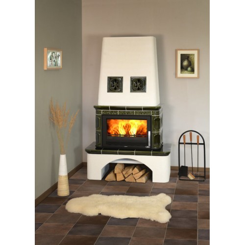 Дровяная печь ABX LAPONIE II P (10,5 кВт в воду) зеленая 