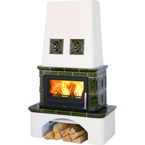 Дровяная печь ABX LAPONIE II P OX зеленая 