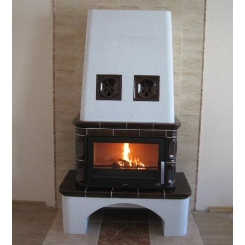 Дровяная печь ABX Laponie (10,5 кВт в воду) коричневая 