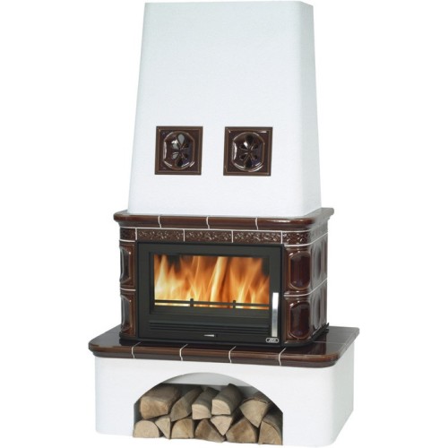 Дровяная печь ABX Laponie (10,5 кВт в воду) коричневая 