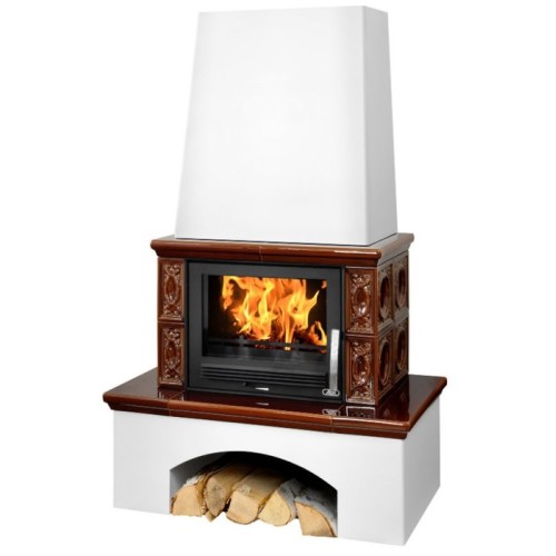 Дровяная печь ABX Lombardie коричневая 