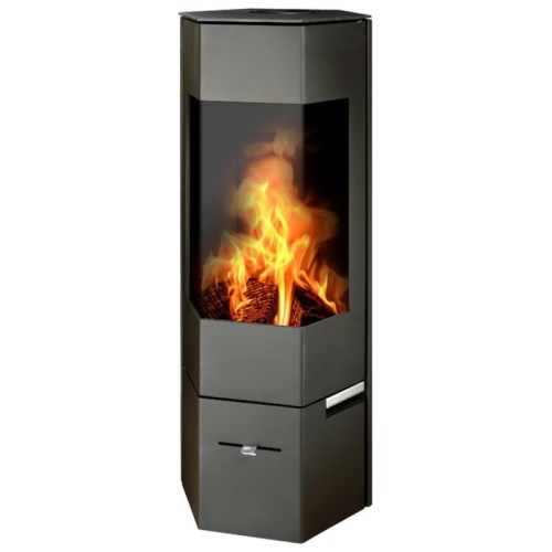 Дровяная печь ABX Nagano I черная сталь 