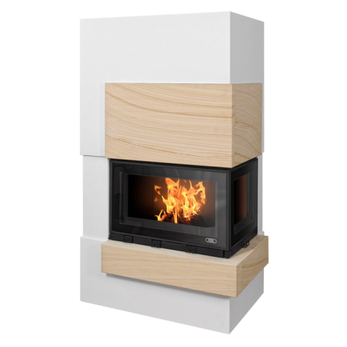 Готовый дровяной каминокомплект ABX Norfolk (угловой) песчаник, правый 