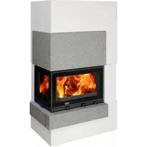 Готовый дровяной каминокомплект ABX Norfolk (угловой) сиенит, левый 